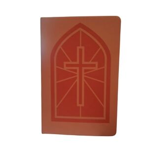 Orange Cross Design Journal With Geniun Leather Cover